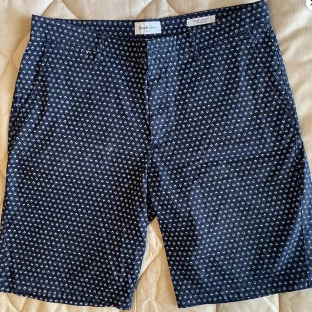 GoodFellow & Co Blue Print Linden Shorts (34W) (10.5" Inseam)